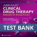 Test Bank Abrams Clinical Drug Therapy Rationales for Nursing 12th ed